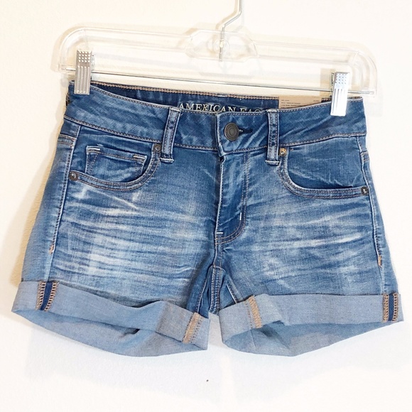 American Eagle Outfitters Pants - American Eagle Super Super Stretch Midi Shorts | 0